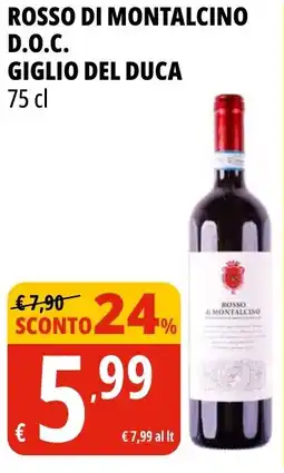 Tigros Rosso di montalcino d.o.c. GIGLIO DEL DUCA offerta