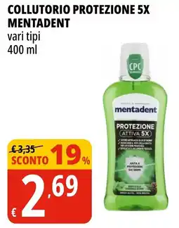Tigros Collutorio protezione 5x MENTADENT offerta