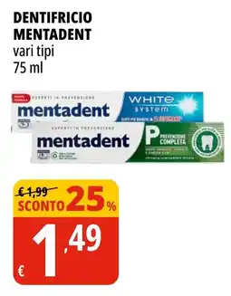 Tigros Dentifricio MENTADENT offerta