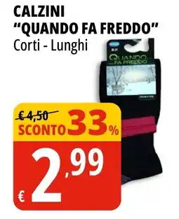 Tigros Calzini "QUANDO FA FREDDO" offerta