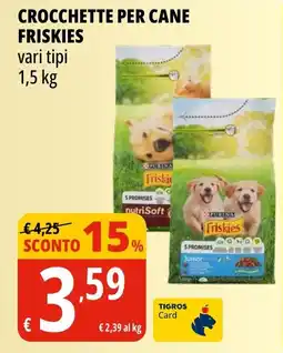 Tigros Crocchette per cane FRISKIES offerta