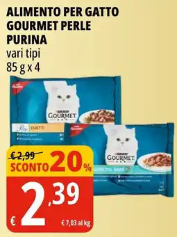 Tigros Alimento per gatto gourmet perle PURINA offerta