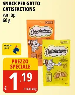 Tigros Snack per gatto CATISFACTIONS offerta