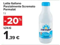 Carrefour Latte Italiano Parzialmente Scremato Parmalat offerta