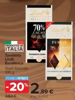 Carrefour Tavoletta Lindt Excellence offerta