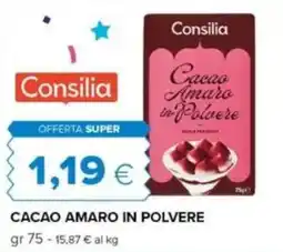 Tigre Consilia cacao amaro in polvere offerta