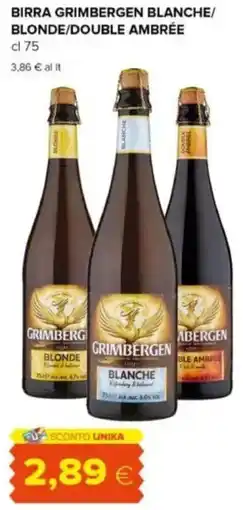 Oasi Birra grimbergen blanche/ blonde/double ambrée offerta