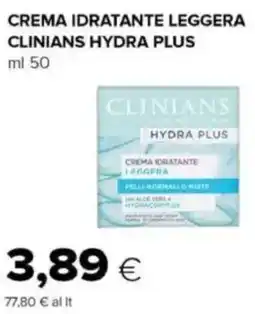 Oasi Crema idratante leggera clinians hydra plus offerta
