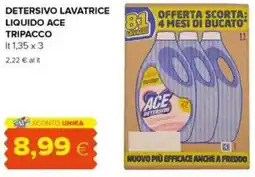 Oasi Detersivo lavatrice liquido ace tripacco offerta