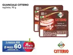 Esselunga Guanciale citterio tagliette offerta