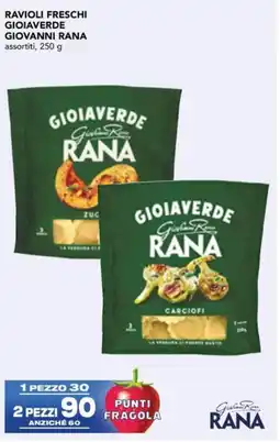 Esselunga Ravioli freschi gioiaverde GIOVANNI RANA offerta