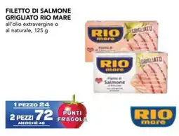 Esselunga Filetto di salmone grigliato rio mare all'olio extravergine o al naturale offerta