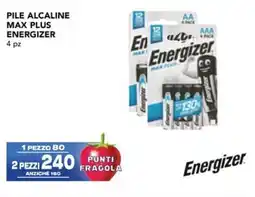 Esselunga Pile alcaline max plus energizer 4 pz offerta