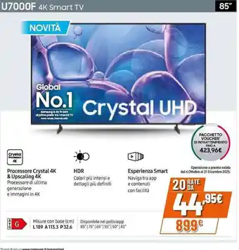 SAMSUNG U7000F 4K Smart TV