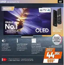 Expert SAMSUNG S90F 4K Smart TV offerta