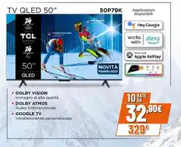 Expert TCL TV QLED 50" 50P79K offerta