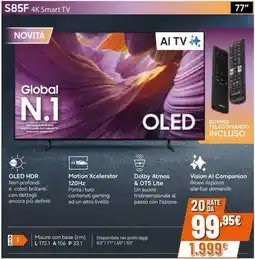 Expert SAMSUNG S85F 4K Smart TV offerta