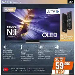 Expert SAMSUNG S90F 4K Smart TV offerta