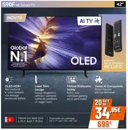 Expert SAMSUNG S90F 4K Smart TV offerta