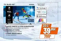 Expert TCL TV QLED 85" offerta