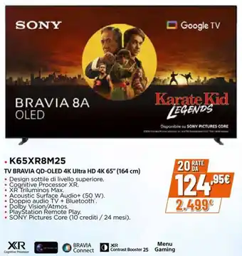 SONY K65XR8M25 TV BRAVIA QD-OLED 4K Ultra HD 4K 65" (164 cm)