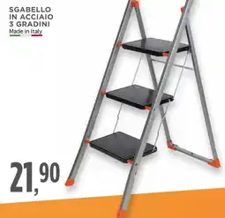Conad Sgabello in acciaio 3 gradini offerta