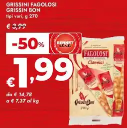 Bennet Grissini fagolosi GRISSIN BON offerta