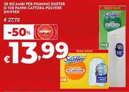 Bennet 28 ricambi per piumino duster o 108 panni cattura polvere SWIFFER offerta