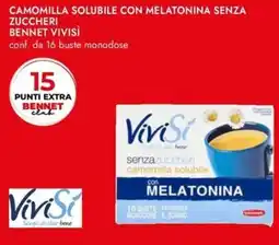 Bennet Camomilla solubile con melatonina senza zuccheri bennet VIVISÌ offerta