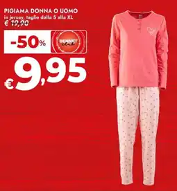 Bennet Pigiama donna o uomo in jersey offerta