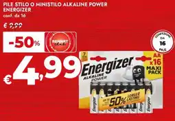Bennet Pile stilo o ministilo alkaline power ENERGIZER offerta