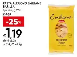 Bennet Pasta all'uovo emiliane BARILLA offerta