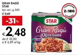 Bennet Gran ragù STAR offerta