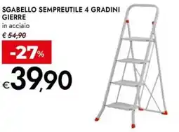 Bennet Sgabello sempreutile 4 gradini gierre in acciaio offerta