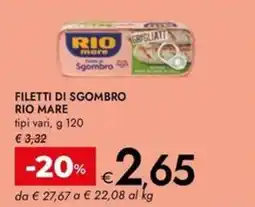 Bennet Filetti di sgombro RIO MARE offerta