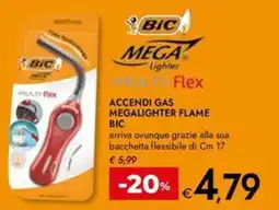 Bennet Accendi gas megalighter flame BIC offerta