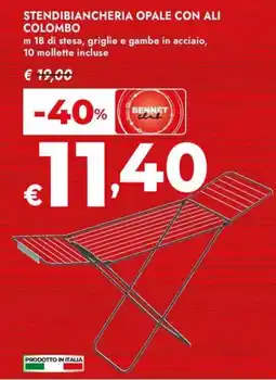 Bennet Stendibiancheria opale con ali COLOMBO offerta