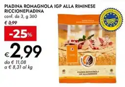 Bennet Piadina romagnola igp alla riminese RICCIONEPIADINA offerta