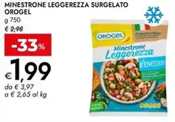 Bennet Minestrone leggerezza surgelato OROGEL offerta