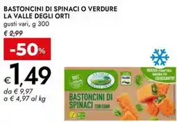 Bennet Bastoncini di spinaci o verdure LA VALLE DEGLI ORTI offerta