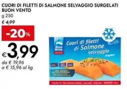 Bennet Cuori di filetti di salmone selvaggio surgelati BUON VENTO offerta