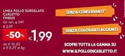 Bennet Linea pollo surgelato carletto FINDUS offerta