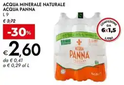 Bennet Acqua minerale naturale ACQUA PANNA offerta