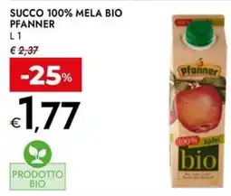 Bennet Succo 100% mela bio PFANNER offerta