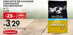 Bennet Crocchette per cani junior carni bianche mon desir BENNET offerta