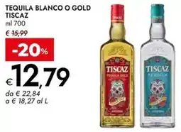 Bennet Tequila blanco o gold TISCAZ offerta