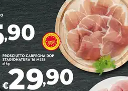 Bennet Prosciutto carpegna dop stagionatura 16 mesi offerta