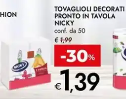 Bennet Tovaglioli decorati pronto in tavola NICKY offerta