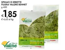 Bennet Spinaci o erbette filiera valore BENNET offerta