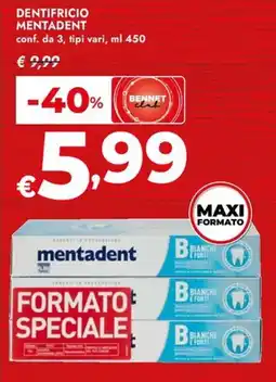 Bennet Dentifricio MENTADENT offerta